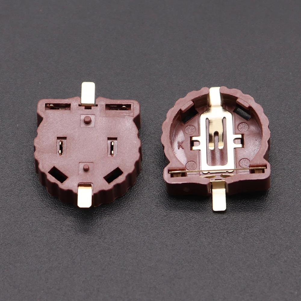 20 قطعة BS-1220-2 CR1220 CR1225 3 فولت زر حامل البطارية مصلحة الارصاد الجوية حزمة طلاء الذهب