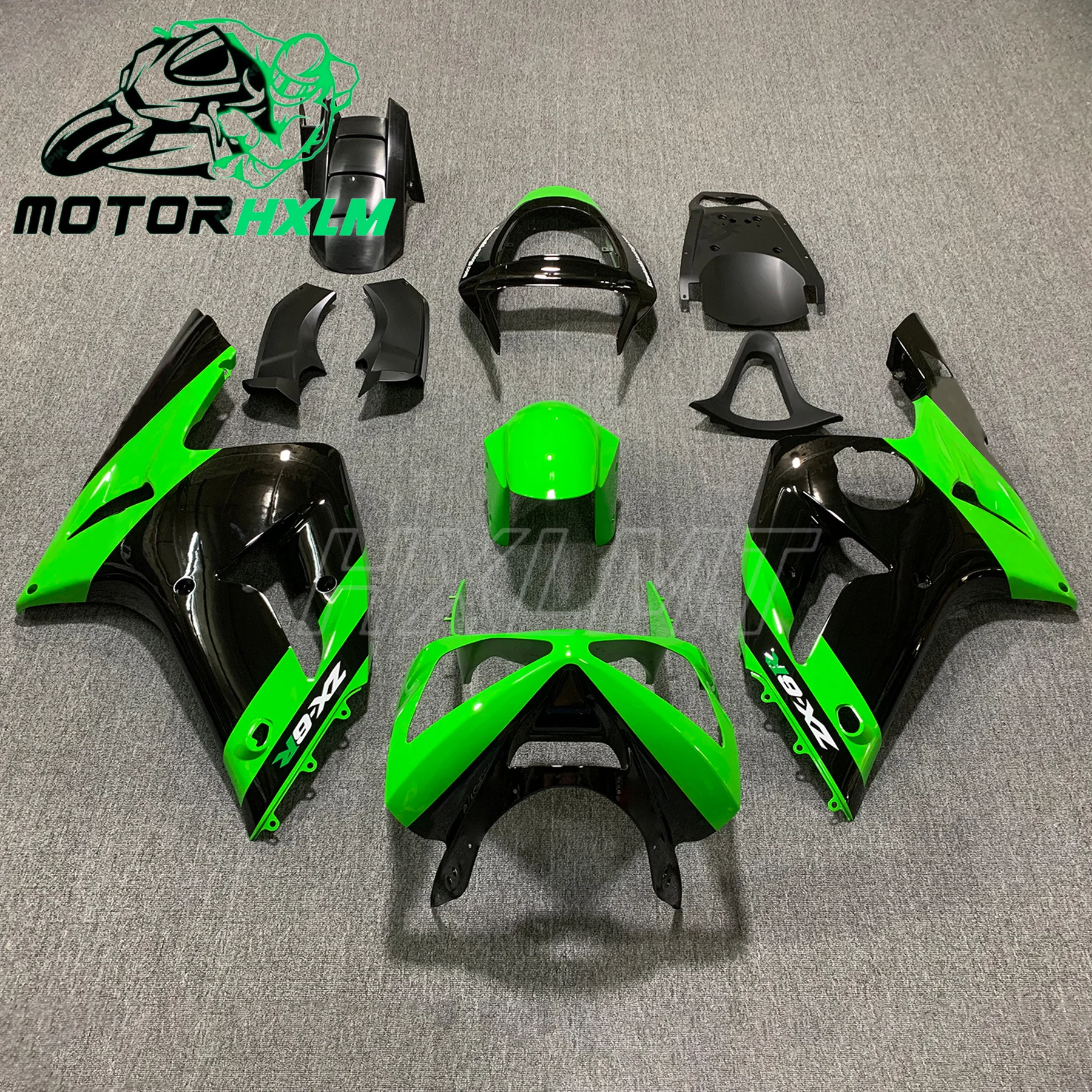 نمط جديد هيكل السيارة الهدايا المجمعة لكاواساكي ZX6R 636 2003 2004 الهدايا المجمعة الكاملة الهدايا المجمعة هيكل السيارة هدية ABS ملحق