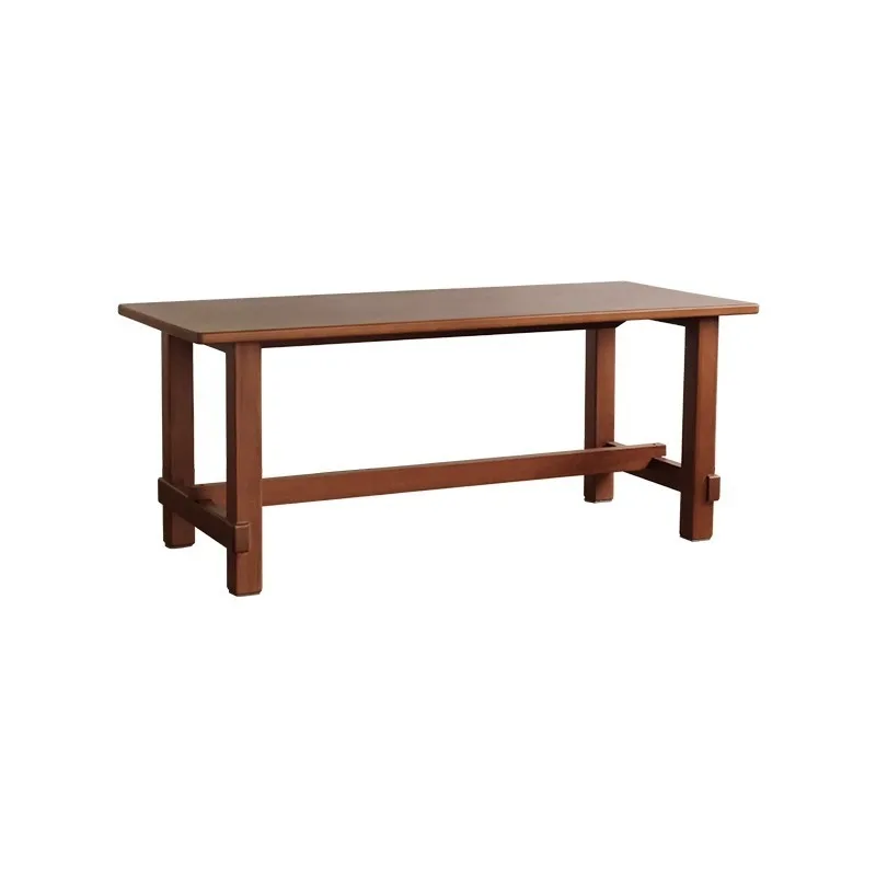 

Retro solid wood dining table household solid wood Nordic desk small apartment