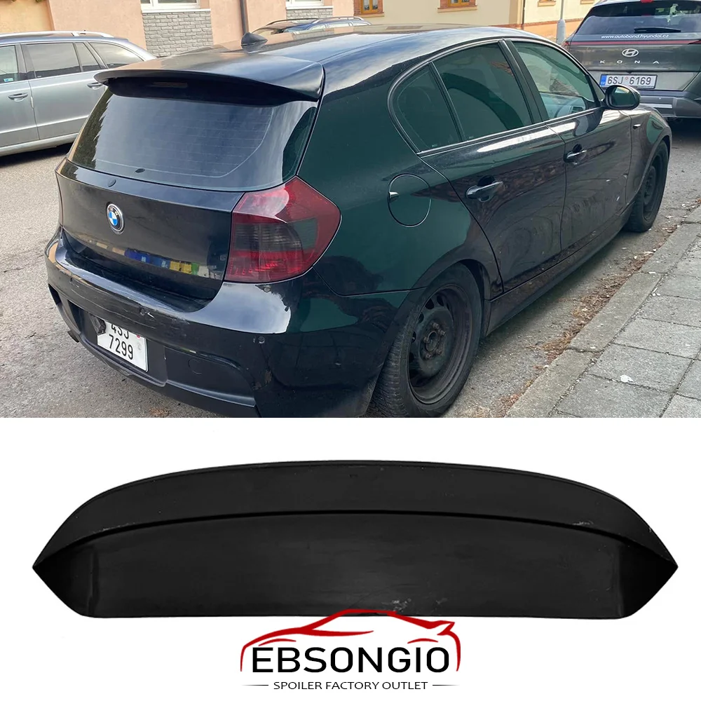 For BMW 1 Series E81 E87 ABS Gloss Black Rear Aero Wing Roof Spoiler Boot Wing Lip 2004-2011