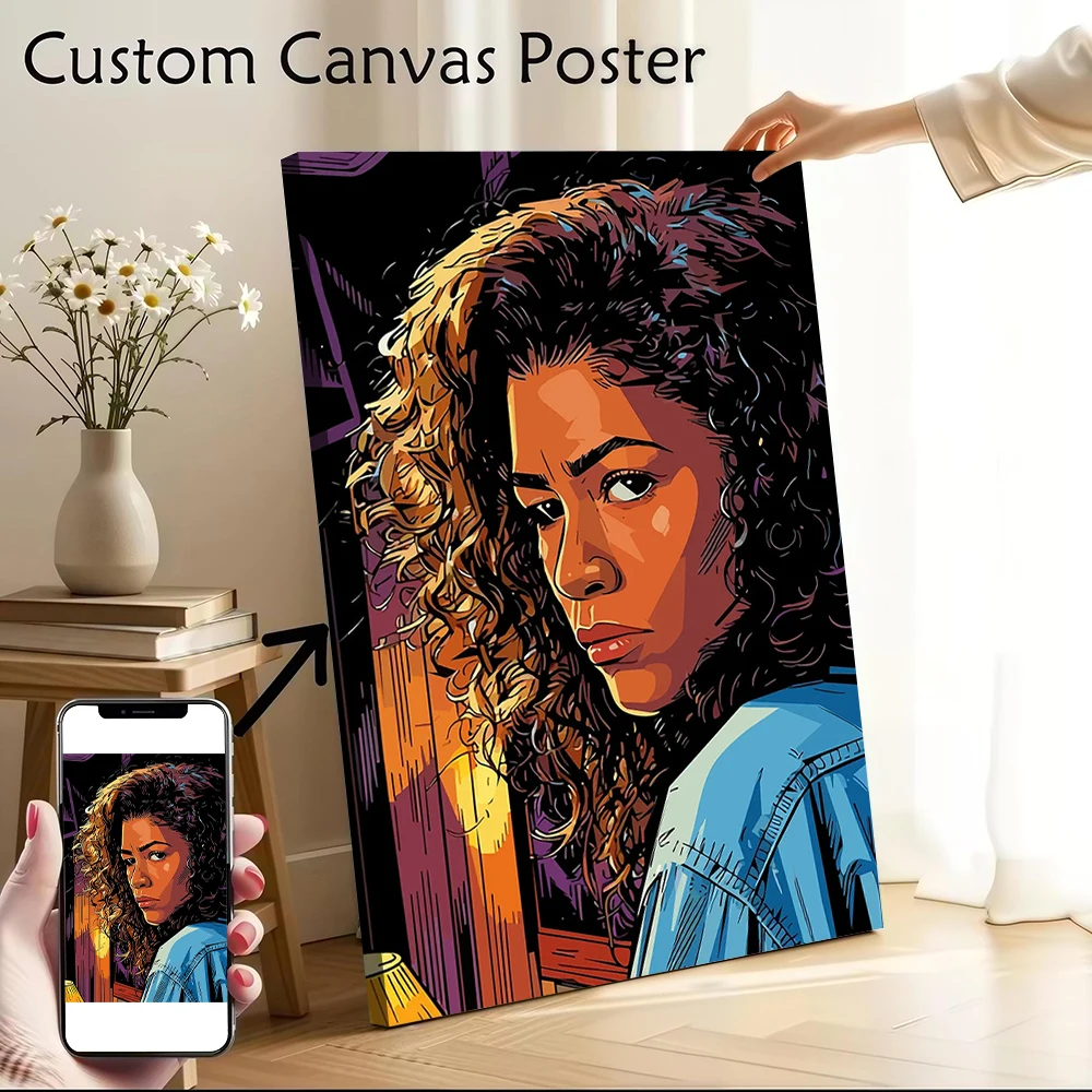 Affiche Euphoria personnalisable, peinture sur toile imprimée pour photos, art mural, décoration de salle de jeux, peintures décoratives pour la maison, arts