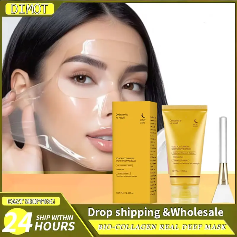 

Turmeric Collagen Night Mask Brightening Hydrating Peel-off Mask Improves Spots Acne Dullness Hydrating Moisturizing Skin Care