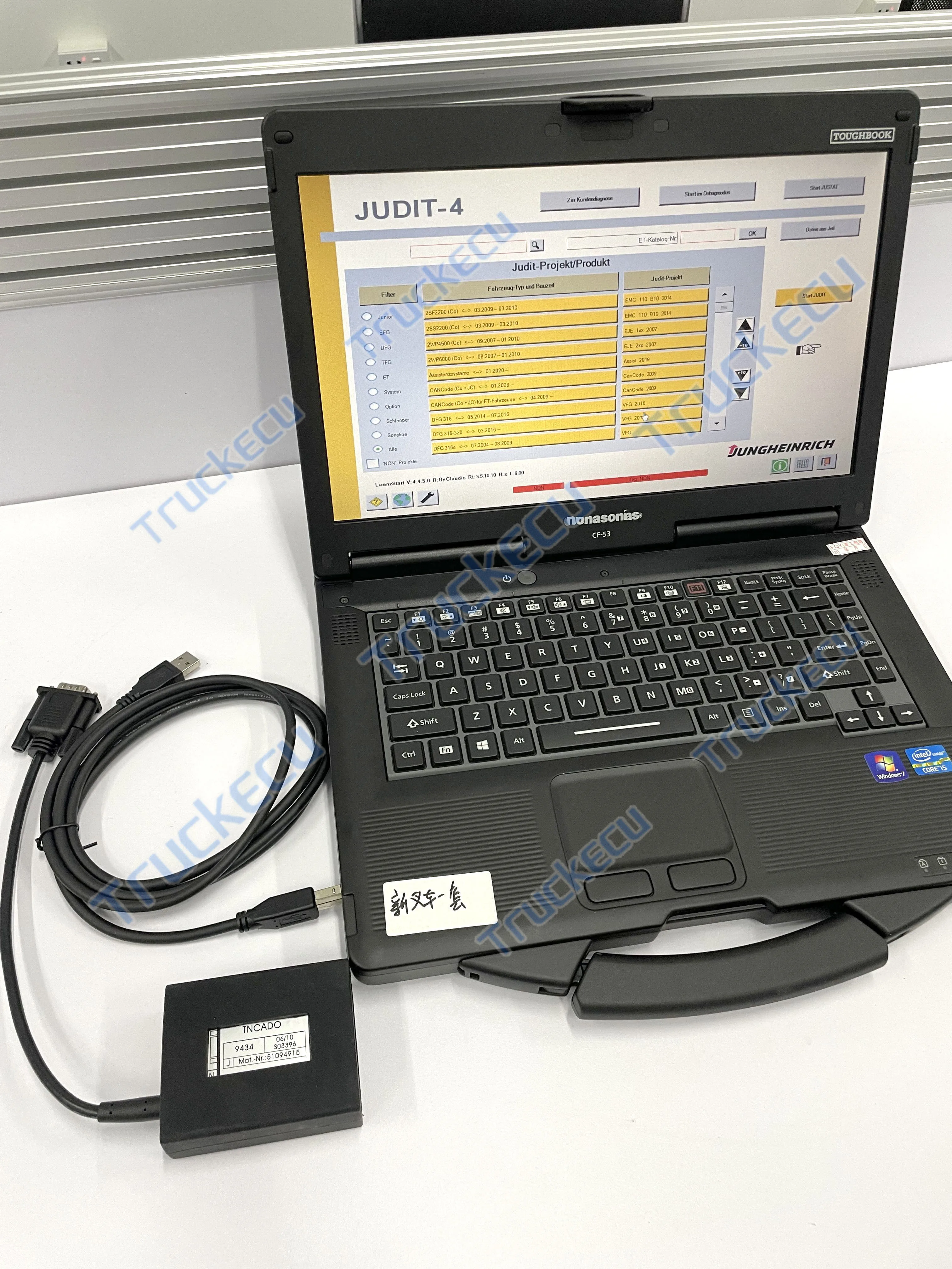 

Forklift Diesel diagnostic tool Jungheinrich JUDIT 4 Incado Box Diagnostic Kit+CF53 Laptop Judit fork lift diagnostic scanner