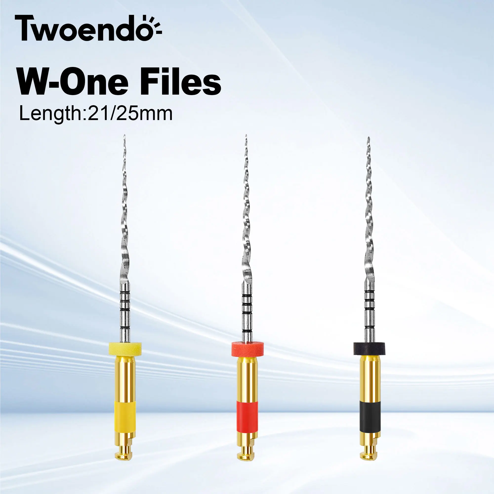 Twoendo 3Pcs/Box W One Endo Files Niti Material Root Canal Rotary Files 21/25mm Dental Flexible Endodontic File Dentist Tools