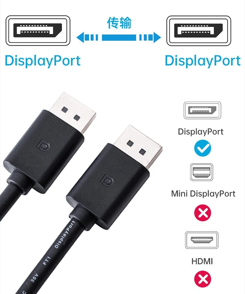 5M 3M 1.8M Kabel DP Displayport Kabel audio-wideo Adapter Display Port do telefonu TV Box Laptop Gra wideo Kabel DP Display Port — zdjęcie produktu 5