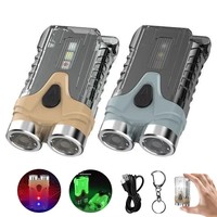 1000 LM EDC Keychain Flashlight USB-C Rechargeable Magnetic Work Light with 7 Modes IP65 Waterproof Torch For Camping Emergency