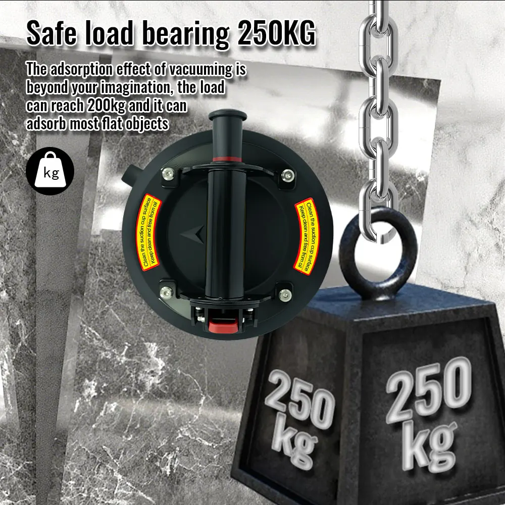 Metal handle Vacuum Suction Cup 250kg Carrying Capacity Heavy Strong Suction Puller for Tile Glass Floor Lifting Tools view 3