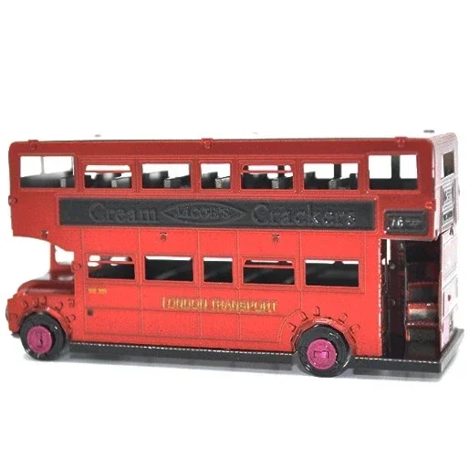 Buses 3D Metal Puzzle model kits DIY Laser Cut Puzzles Jigsaw Toy For Children