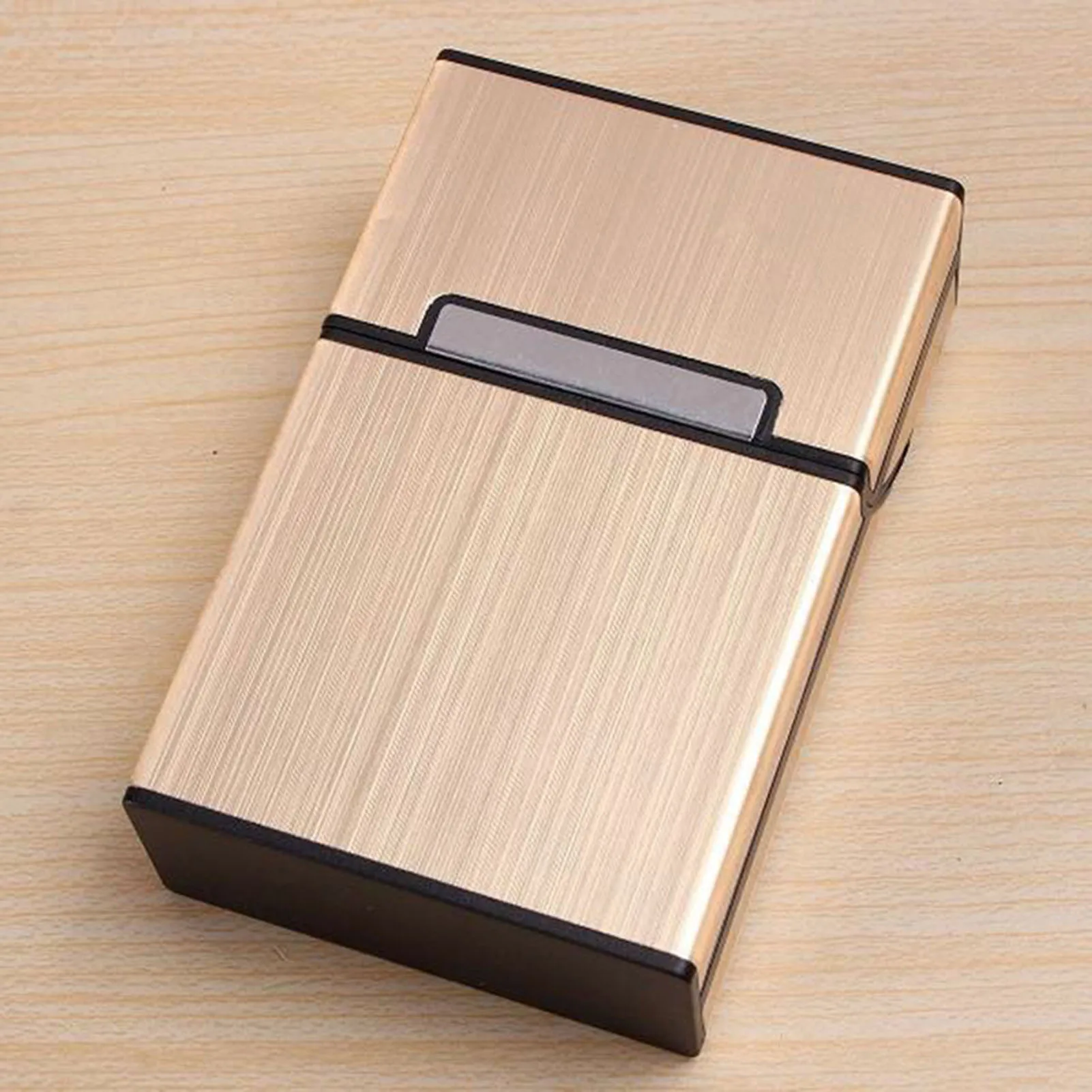Aluminum Cigarette Case Portable 20 Cigarette Holder Stylish Metal Smoke Storage Box Container for Home & Business Use