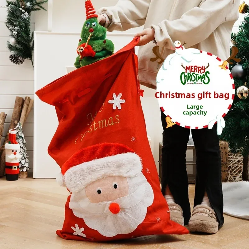 Christmas Gift Large Elderly Children's Gift Bag Christmas Eve Packaging Cloth Bag