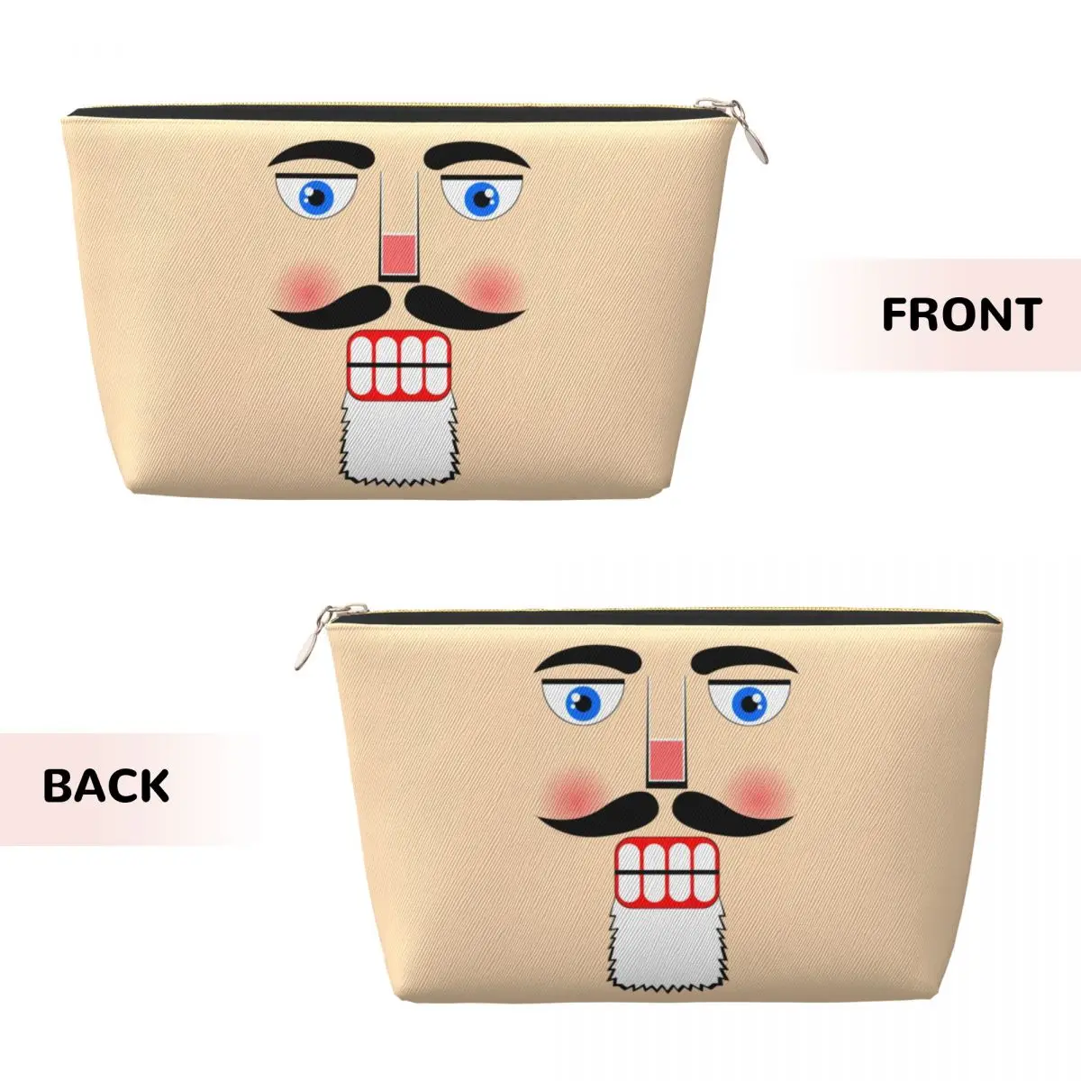 Custom Cartoon Soldier Christmas Nutcracker Toiletry Bag Women Cosmetic Makeup Organizer Ladies Beauty Storage Dopp Kit Case