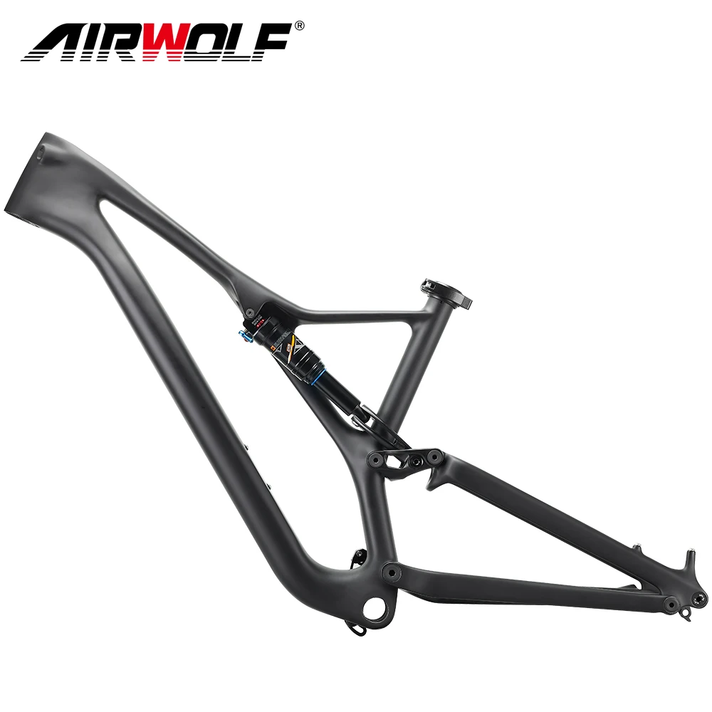 Airwolf Carbon MTB Bike Frame 29 Full Suspension Mountain Bicycle Frame Enduro 148*12MM Boost Framesets XC Shock Bicycle Parts