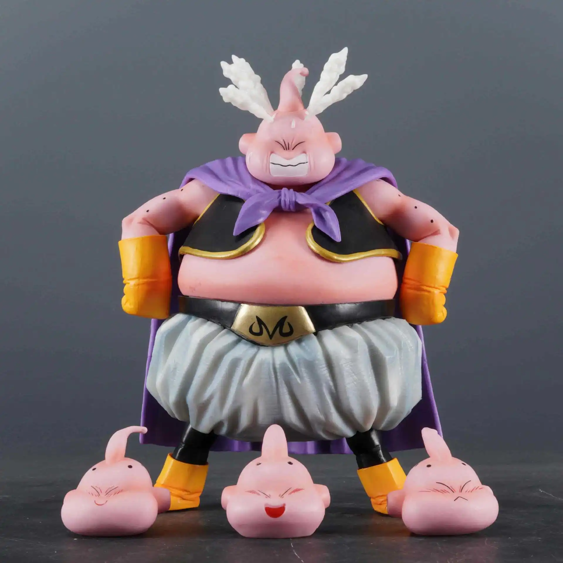 

Anime Dragon Ball Z fat Majin Buu Statue model.four head sculptures can be replaced Pvc handmade model Decoration Desktop Gifts.