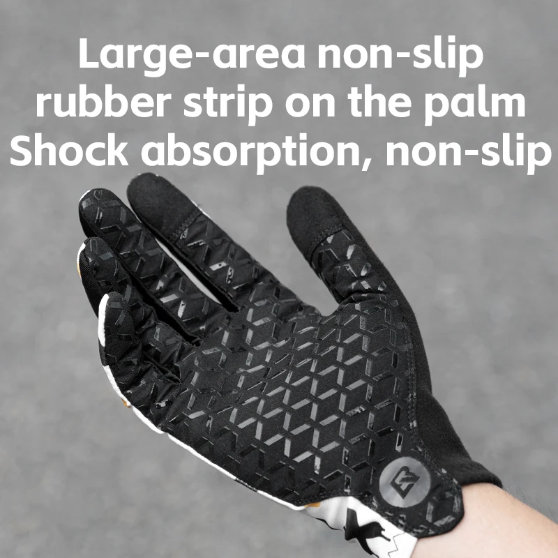 ROCKBROS Full Finger Bike Gloves Fingertip Touch Screen Anti-slip Bicycle Long Gloves Shockproof Pad MTB Road Cycling Gloves