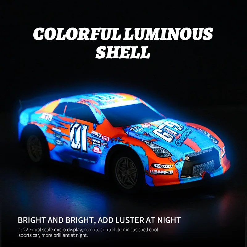 New 4 CH Remote Control Car Drift Racing 1/24/18 Luminous Remote Control Car Toy Parent Child Interactive Children's Toy Car