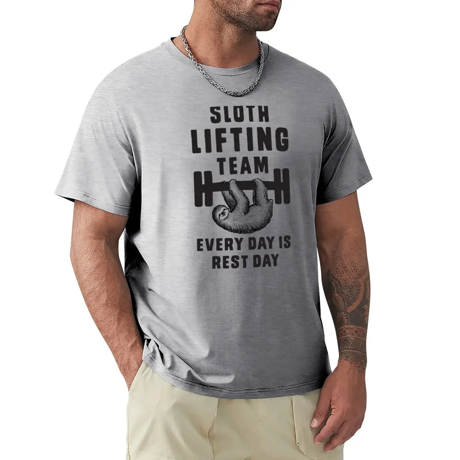 Sloth lifting team - every day is rest day T-Shirt cute clothes animal prinfor boys sweat shirts, men