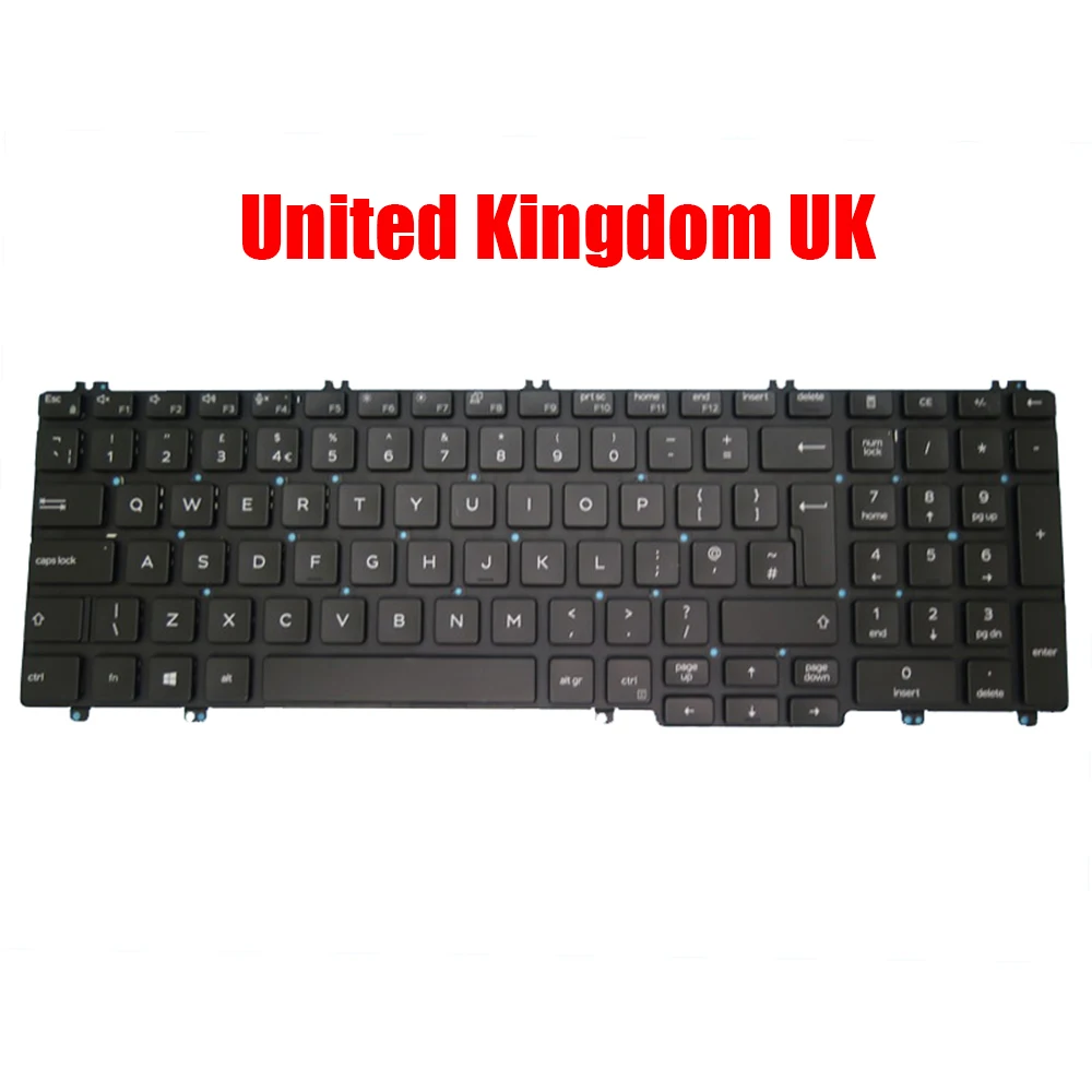 US UK Keyboard For DELL For Latitude 5500 5501 5510 5511 For Precision 3540 3541 3550 3551 0RG3RK RG3RK 0F89NG F89NG Non-Backlit