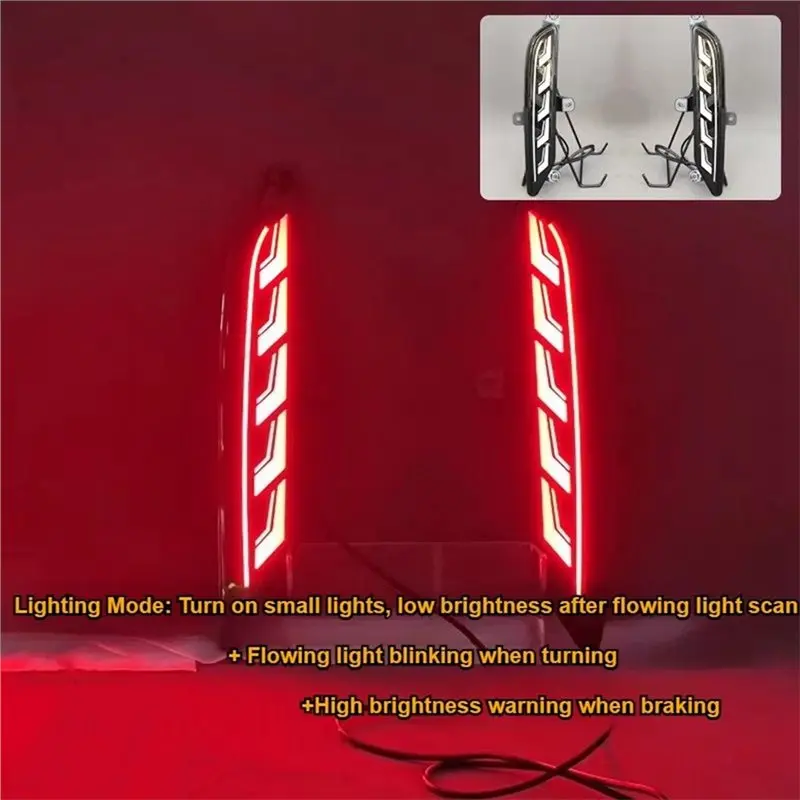 For Exeed RX OMODA C9 2022-2025 Rear Bumper Reflector Light Sequential Turn Signal Light Brake Light