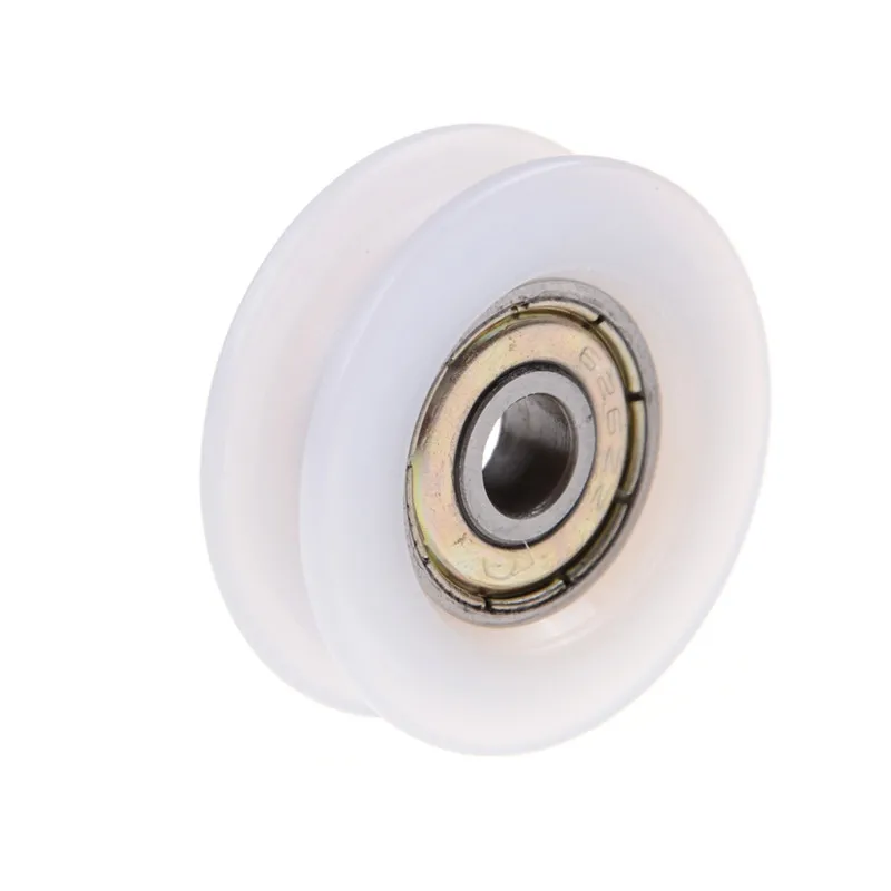 1PC Hot 6*30*10mm U Groove Metal Shield Nylon Pulley Wheels Roller Ball Bearings Home Tool U-type Bearing Groove Wheel