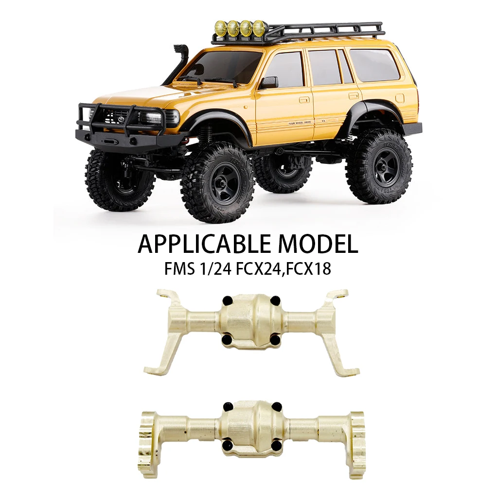 

Brass 1 24 Front And Rear Axle Housings 2pieces Compact Yet Durable Design Rc Front And Rear Axle Housings For FMS FCX18 FCX24