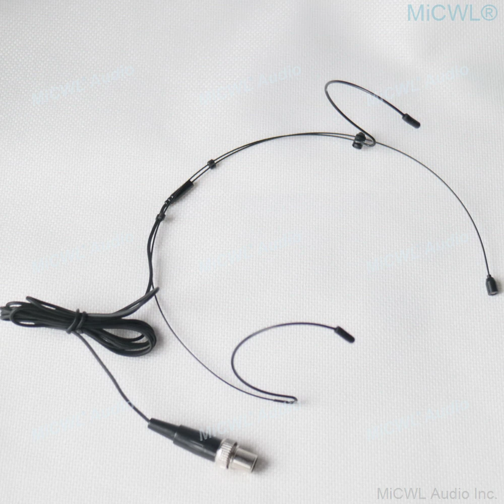 ACT2800 Black Color Ears Hook Face Headset Microphone For MiPro Wireless BeltPack Transmitter System TA4F Lock
