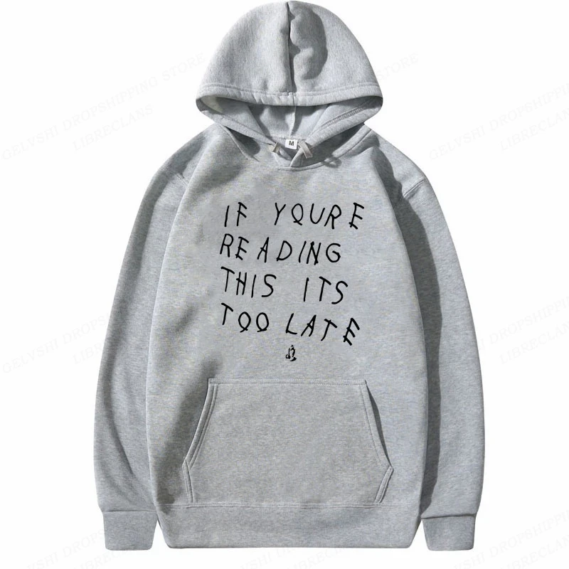 Men\'s Fashion Oversized Hooded Sweatshirts Gothic Pullovers Boy Coats Women Sweats Men\'s Clothes For Teens Rapper Drake Hoodie