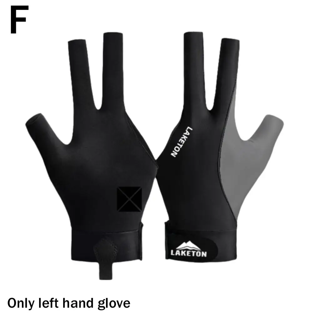 New 3 Finger Non-slip Billiard Gloves Breathable Wear-resistant Adjustable Accessories Billiard Universal Sports