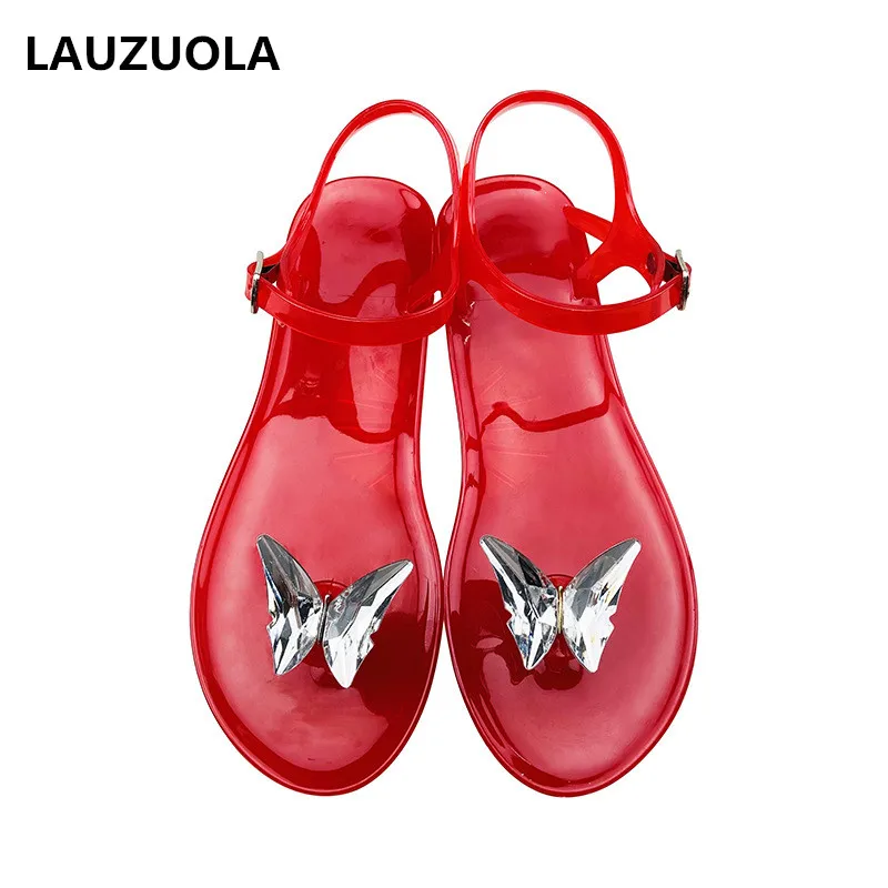 Jelly Sandals with Butterfly Slippers Fashionable PVC Beach Sandals Summer Fashion New 2025