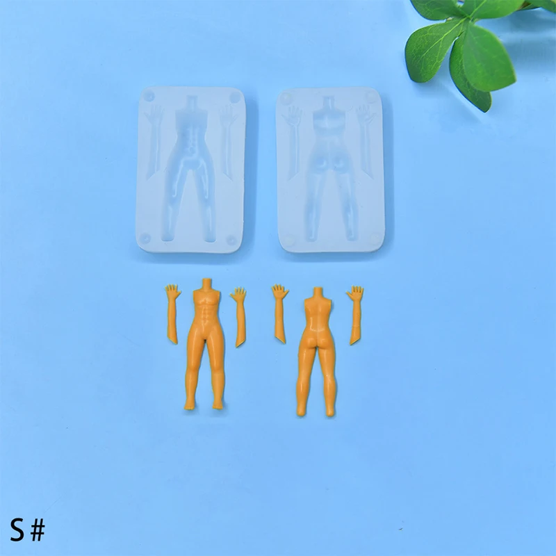 1 set di argilla polimerica bambola maschile corpo torso stampo in silicone fondente/argilla in resina strumento di modellazione scultura bambola fai da te