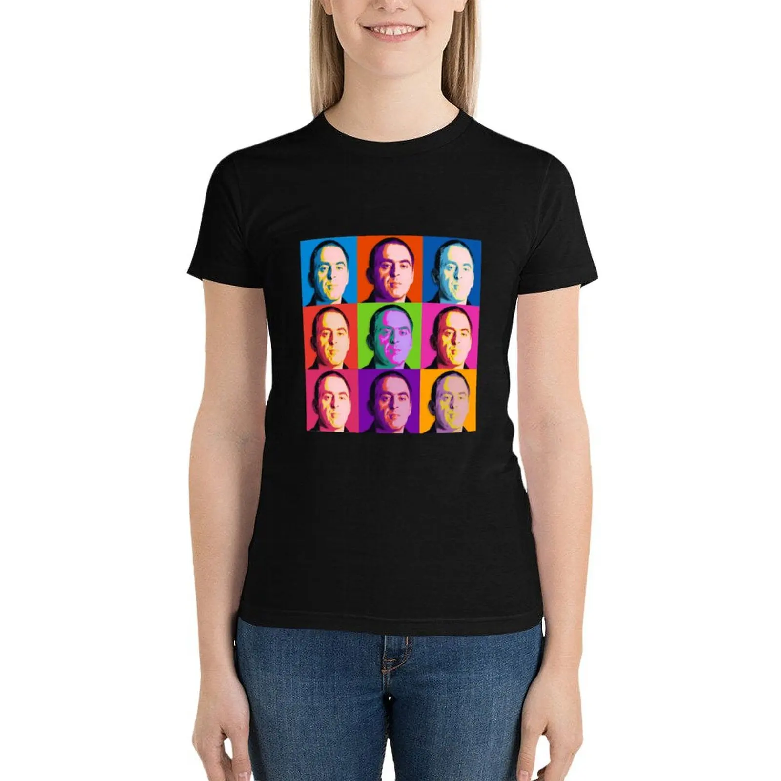 Snooker - Ronnie O'Sullivan by Andy Warhol - Pop Art T-Shirt plus size tops tees Woman clothing