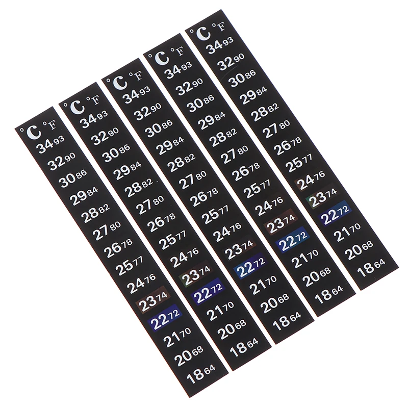 5pcs Stick-on Digital Aquarium Fish Tank Fridge Thermometer Sticker Measurement Stickers Temperature Control Tools Products