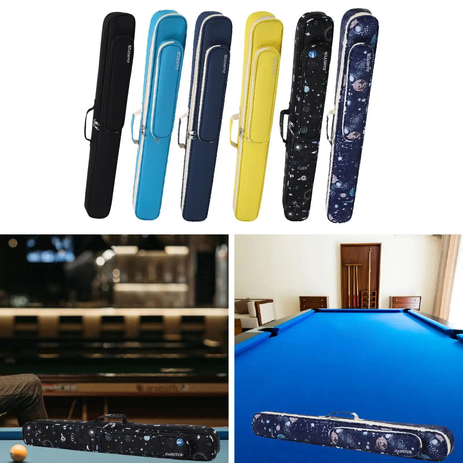 

Pool Stick Case Anti Scratch Portable Lightweight Storage Carrying Bag Compact Zipper Pool Cue Bag Billiards Accessories