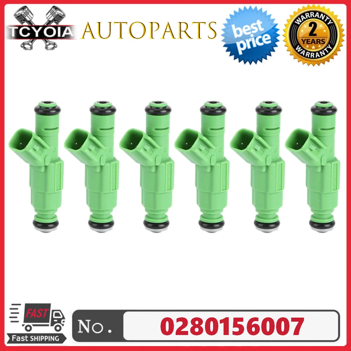 

6pcs Fuel Injectors 04861454AA 812-12141 0280156007 for Dodge Caravan & Grand Caravan Chrysler Town & Country Voyager 3.3L V6