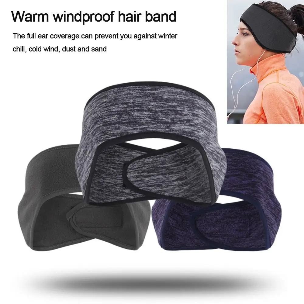 1Pcs Hair Bands Fleece Ear Cover Women Girls Adjustable Winter Sweatband Running Headband Ear Muffs Headband Ear Warmer