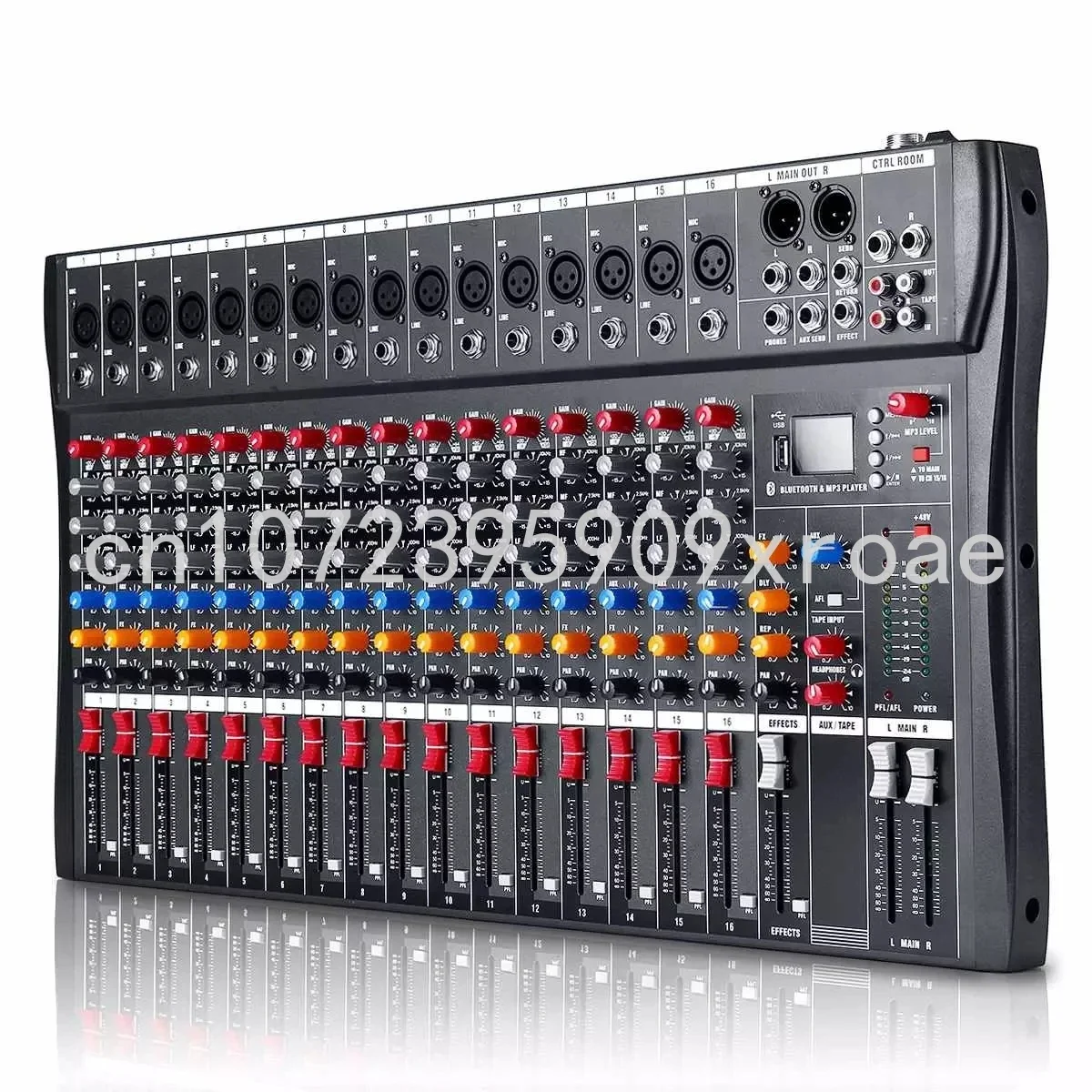 Professional Stage Recording USB Sound Card, 16-Channel Computer Stage Recording, High and Low Tone, Bluetooth, DJ Model, Number