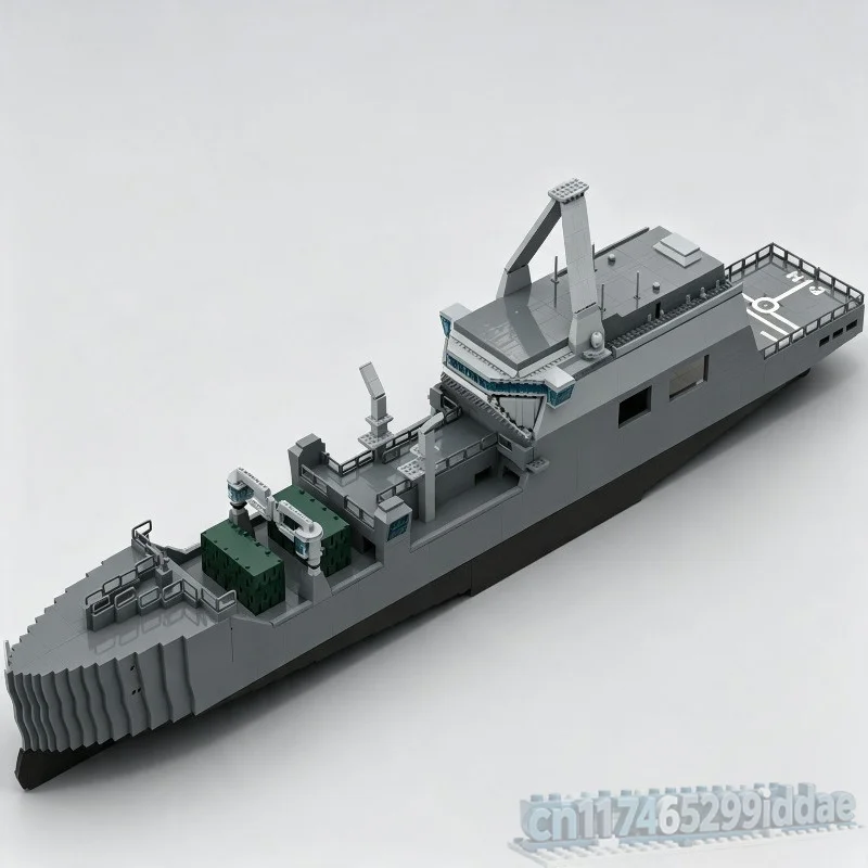 4104PCS Navy Ship Combat Support Vessel Model Custom Puzzle DIY Creative Assembly Educational Toy Building Blocks Display Gift