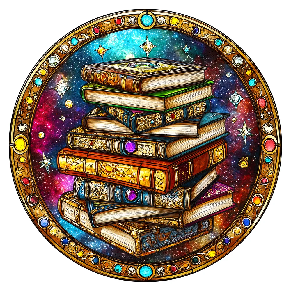 Vintage Book Wooden Puzzle - As a Classic Home Decoration Puzzle - A Super Difficult Gift for Friends