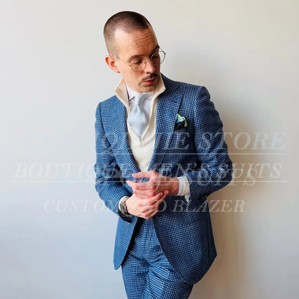 

Мужской костюм-двойка Slim Fit на одной пуговице с отложным воротником, пиджак и брюки, для выпускного вечера, вечерний, мужская одежда