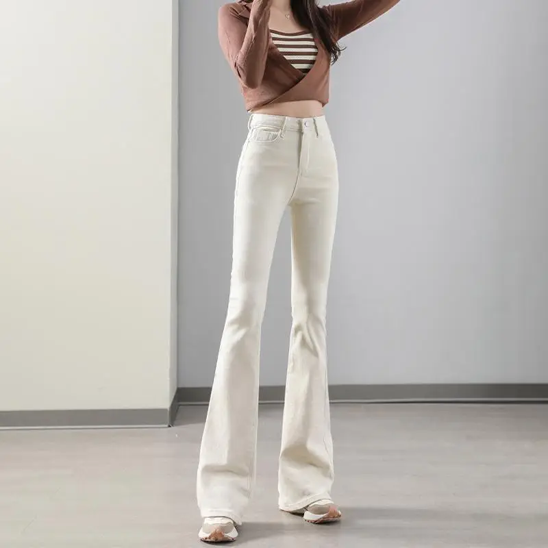 

Джинсы женские однотонные универсальные корейские модные нежные для отдыха Джинсы Женские осенние простые студенческие новые горячие продажи свободные официальные уютные