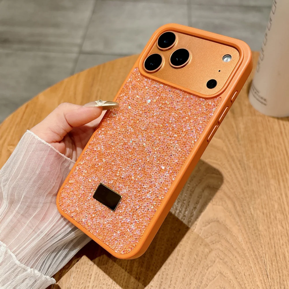 Bling Multicolored Rhinestones Phone Case For iPhone 17 Pro Max 17 Pro Air 16 Pro 15 + 14 13 12 11 Glitter Camera Protect Cover - náhled 2