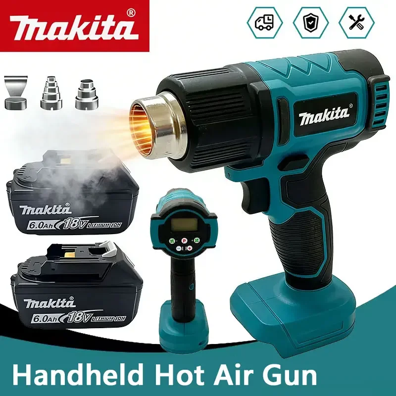 

Термофен Makita 18В, беспроводной, для пайки, максимальная температура 550°C ° Беспроводная перезаряжаемая термоусадочная пленка C Shrink Film DHG181