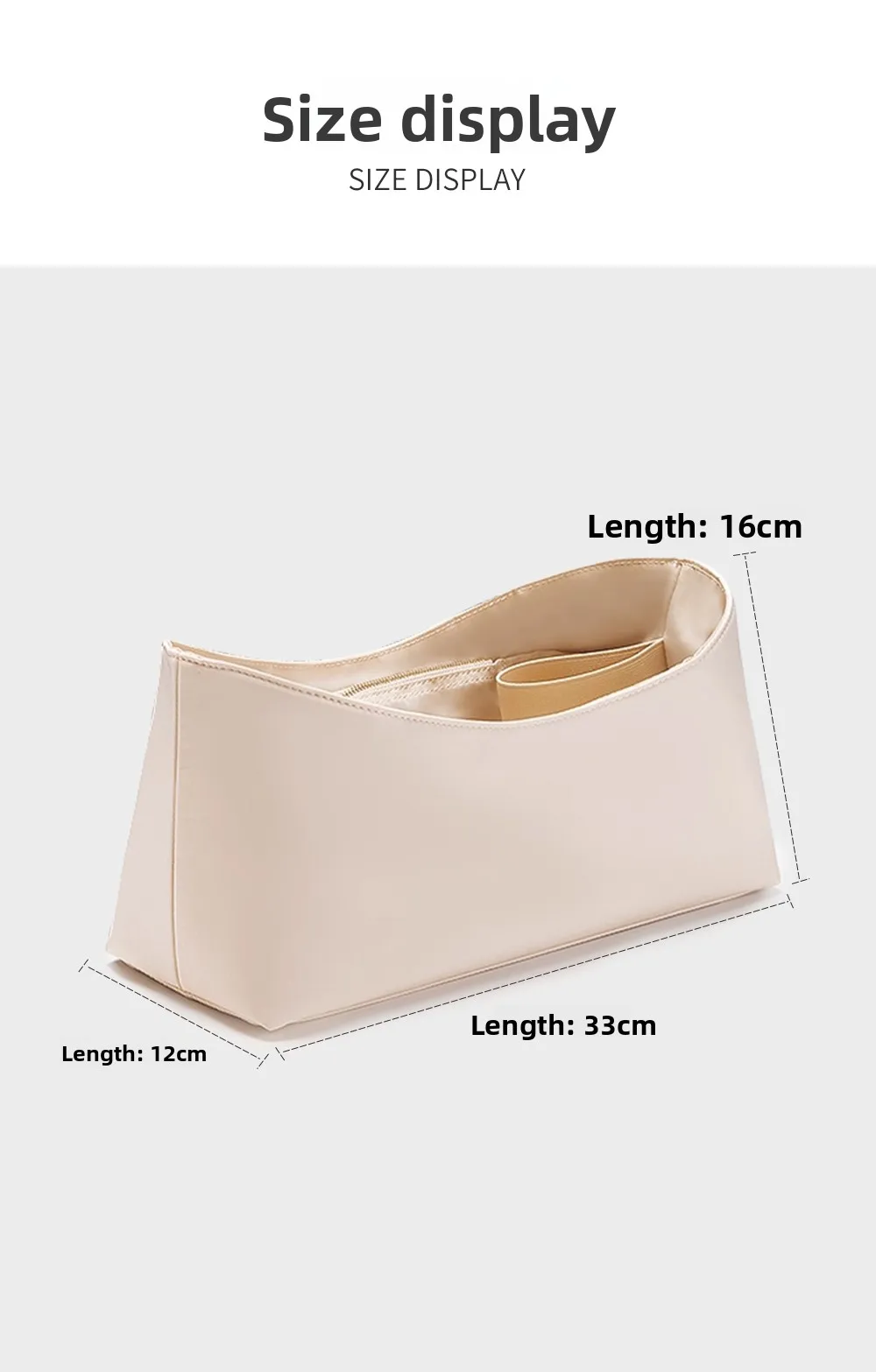 Dupont Paper For Bohe Hobo Bag Organizer Insert Durable Wateproof Bag Support Orderly Storage Inner Liner Neat Bag Accessories