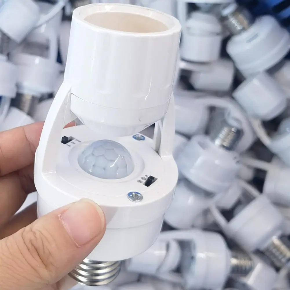 Lamp Holder Socket E27 Converter With PIR Motion Sensor Light Bulb Socket Adapter Auto On/Off Radar Induction Lamp Holder