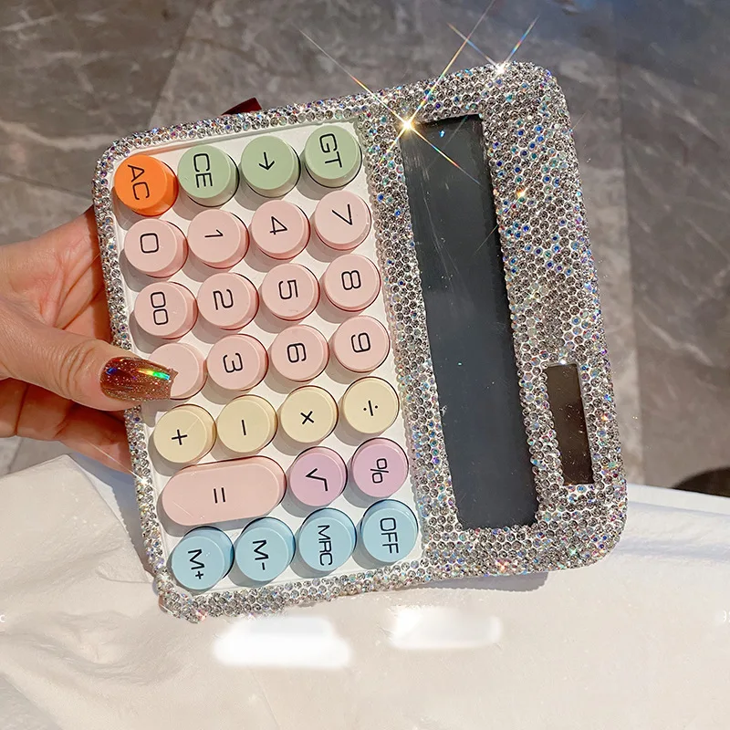 Diamond High Value Calculator Dopamine Cute Office Mechanical Keyboard Computer Portable Muse New
