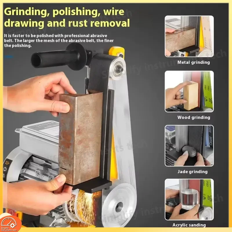 Belt Sander Desktop Bench Grinder Metal Wood Polishing Knife Sharpener Sanding Tool for DIY Workshop