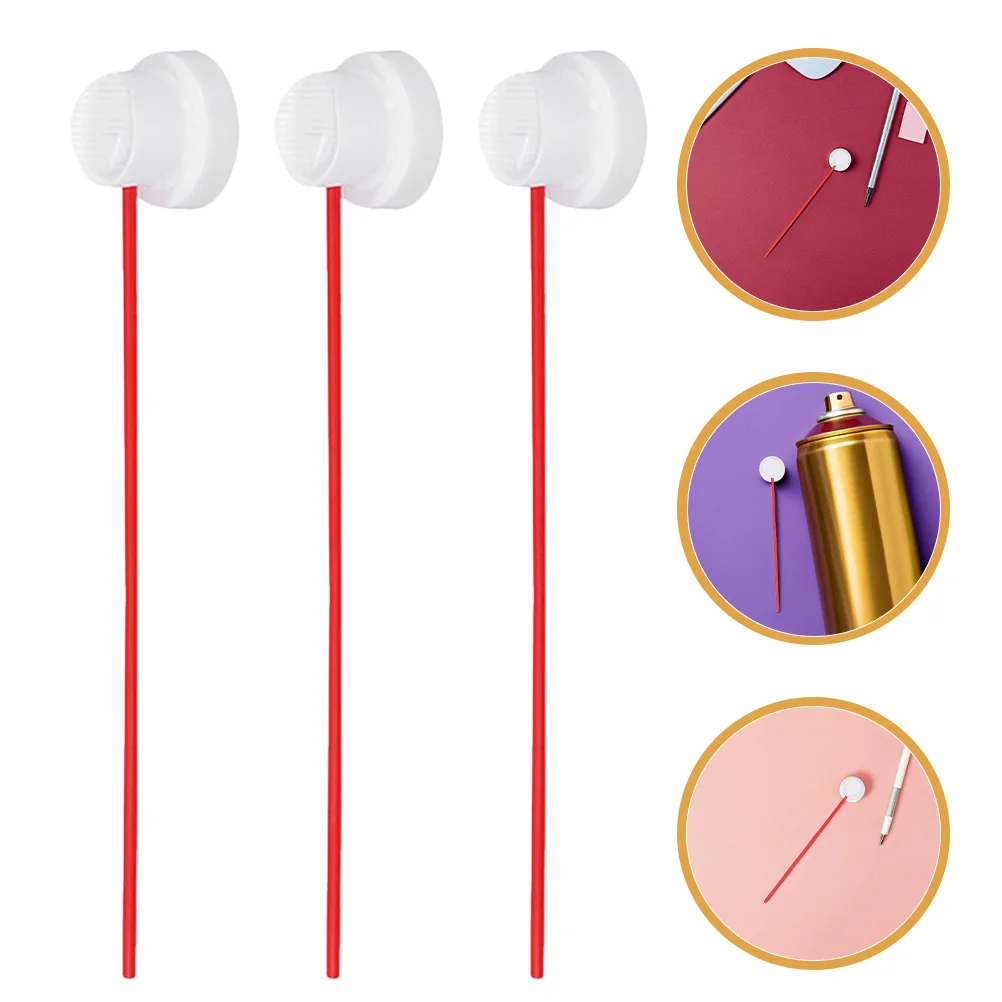 

50Sets Aerosol Can Spray Extension Kit Red 4.6inch Plastic Straws Replacement Nozzles for Narrow Space Spray Paint Cleaner
