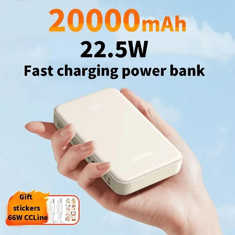 

20000mAh UGREEN Portable Large Capacity Power Bank Supports 22.5W Fast Charging Suitable For IPhone Xiaomi Samsung Huawei