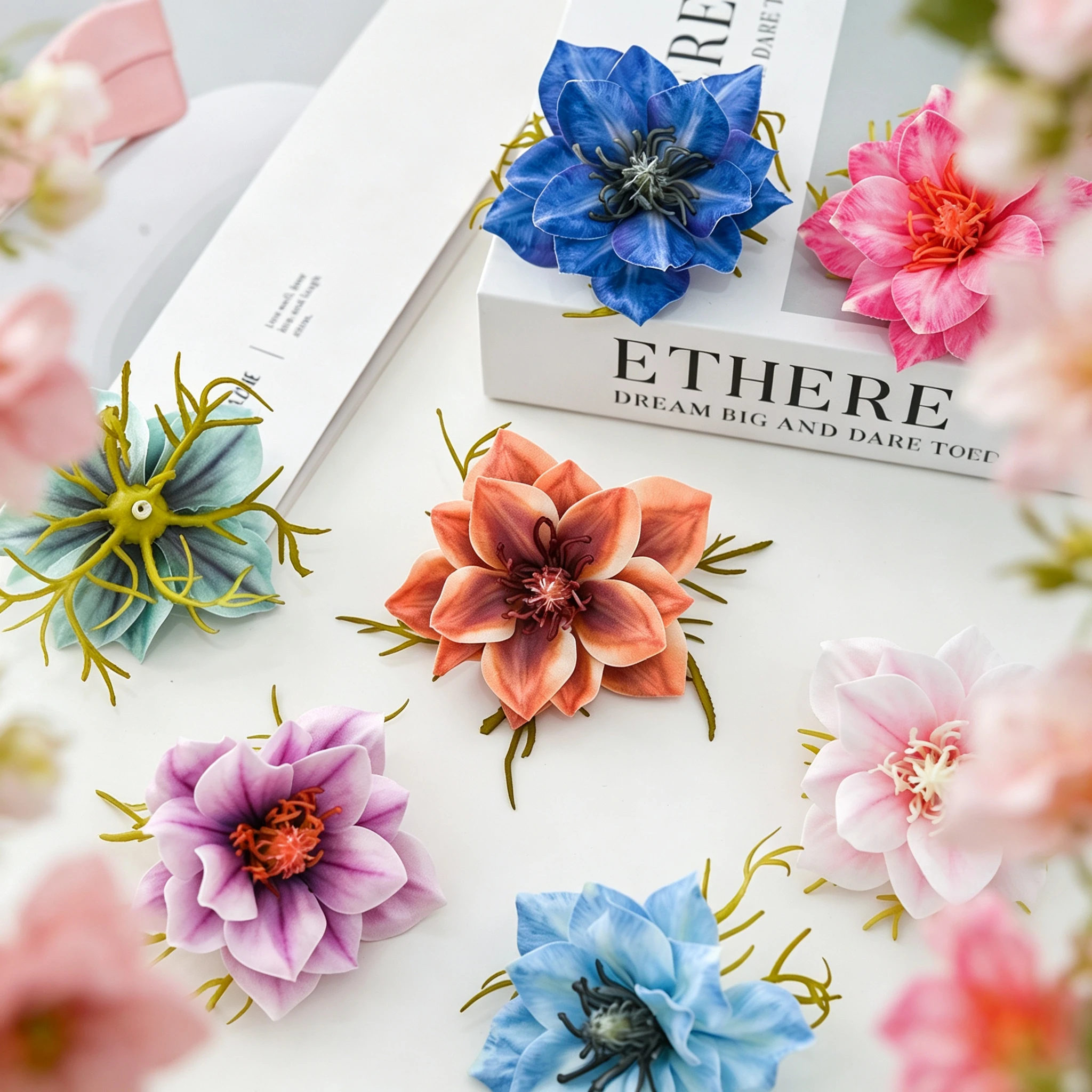 5/10 Stück künstliche Blumenköpfe aus Seide für Heim, Zimmer, Tischdekoration, Hochzeitskranz, Garten, Hof, Bogen, Party, Vase, DIY-Geschenk, Süßigkeitenbox, Requisiten – Detail 5