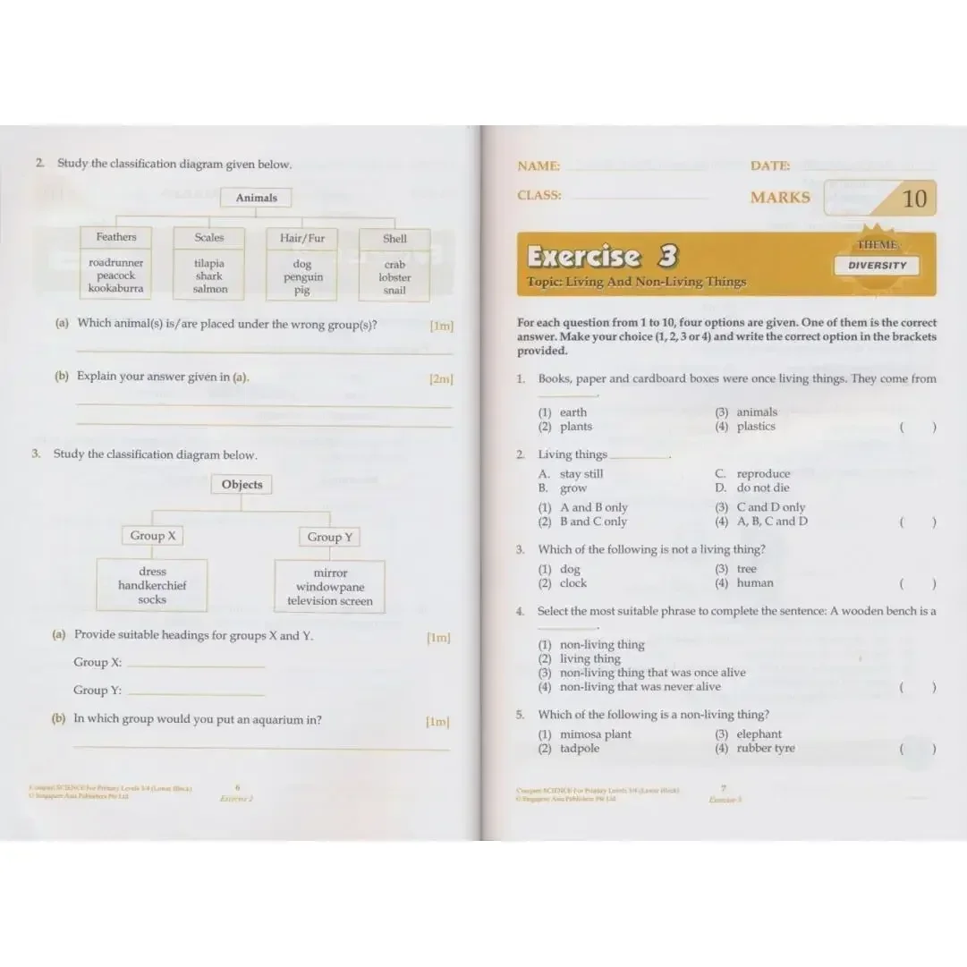 Un livre SAP Conquers Science école primaire Version de base 1-6 année singapour enseignement des sciences manuel supplémentaire
