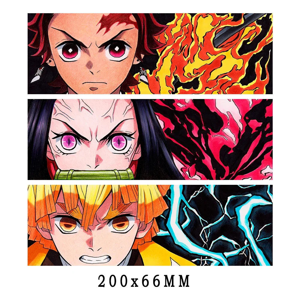 Demon Slayer Slap Motion Sticker Kimetsu No Yaiba  Lenticular Waterproof Decals for Cars,Laptop, Refrigerator, Etc